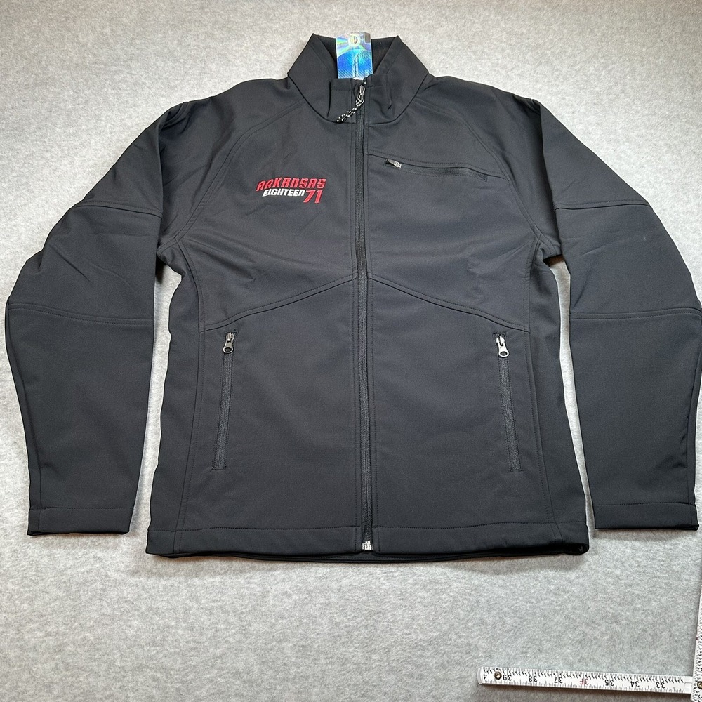 Arkansas 1871 Ouray Sportswear Softshell Jacket Mens S Black Zip Pockets NWT